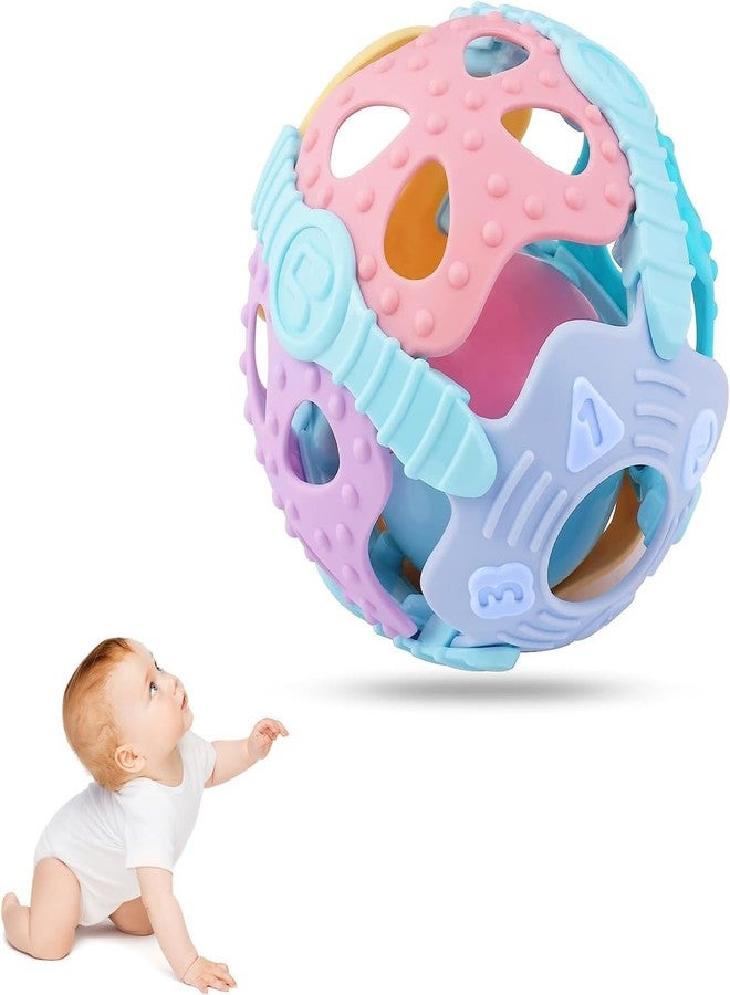 Slipps Baby Rattle Ball, Teething Sensory Montessori Toy, Travel Toys for Infants Toddlers Boys Girls Baby Gifts for 6 7 8 9 10 11 12 Month 1 2 Years Old - Image 1